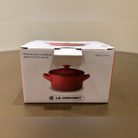 Le Creuset Shell Pink Stoneware Mini Cocotte Petite Casseroles 8oz NIB - Picture 9 of 10